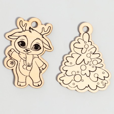 New Year's set for creativity. Christmas tree decorations "New Year! Fun party"-6