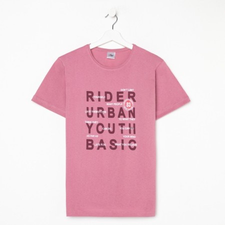 T -shirt male, pink color, size 44-8
