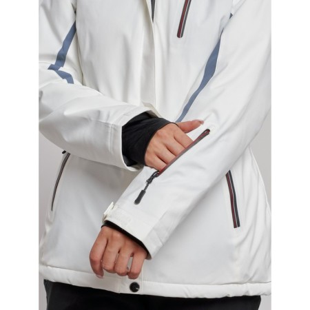 Ski costume female winter, size 42, white color-7