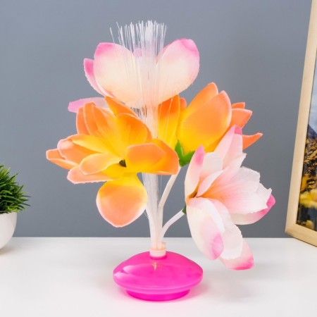 Nightlight "Bright flowers" LED from batteries 3AA H = 22 cm Mix Risalux-3