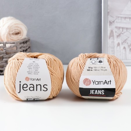 Jeans yarn 55% cotton, 45% acrylic 160m/50g (07 caramel)