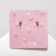 Earrings plastic "bears" with hearts, pink color in gold