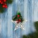 Jewelry decoration "Star, berries on a branch" 10x10 cm, white