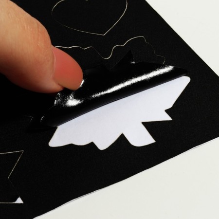 A set of curly patterns Assorted, adhesive, sheet 24.5 × 14.5 cm, 18 pcs, black color-2
