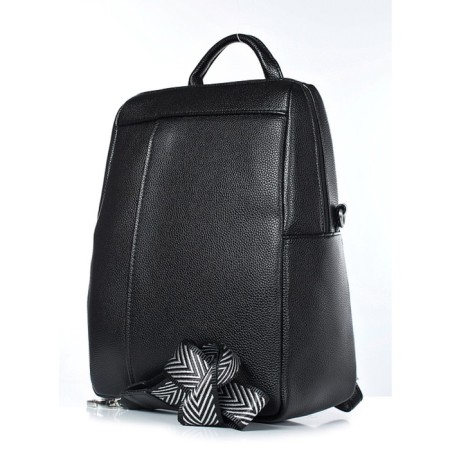 Youth backpack, artificial leather, 255x330x125 cm, black
