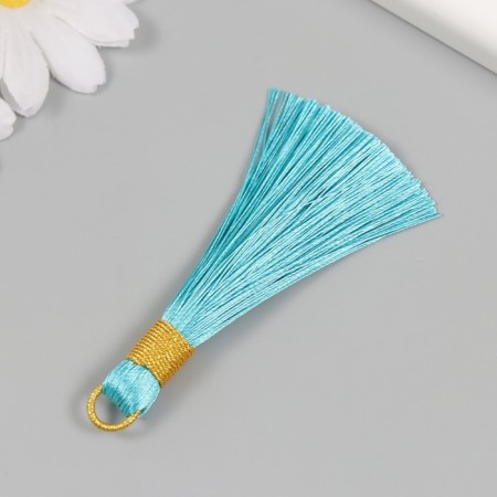 Decor for creativity textiles "Brush. Olivia" Blue set 2 pcs 8x1.2 cm-2