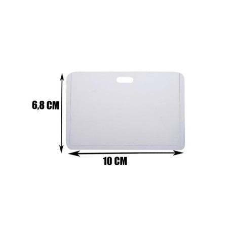 A set of 20 pieces, badge - horizontal pocket (external 68 x 100mm), internal 90 x 50mm, 76 mkr, hard-1