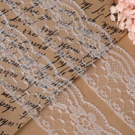 Capricon lace, 65 mm × 10 ± 1 m, white color-1