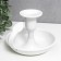 Summary Metal for 1 candle with the handle "bend" white 9x10.5x10.5 cm