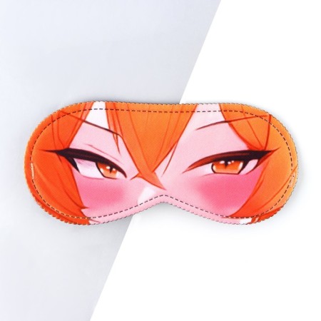 Mask for sleep "Mins", 19.3 x 9.5 cm, Orange color
