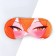 Mask for sleep "Mins", 19.3 x 9.5 cm, Orange color