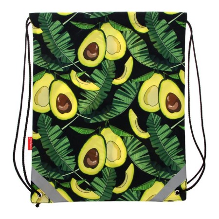 A bag for shoes 440 x 365 mm, Erich Krause, density 300D, with a reflective strip, Avocado Night-1