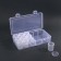 A set of jars for decor, 9 pcs, in the organizer, 40 ml, 26 × 13 × 6 cm, the color is transparent
