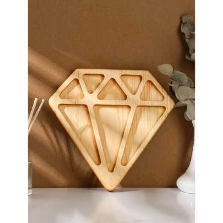 Menzhitsa Author ADELICA "Almaz", 25 × 24 × 2.2 cm, a solid array of cedar