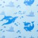 The bathroom curtain "Dolphins", 180 × 180 cm, polyethylene, blue color