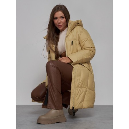 Coat insulated winter female, size 52, mustard color-21