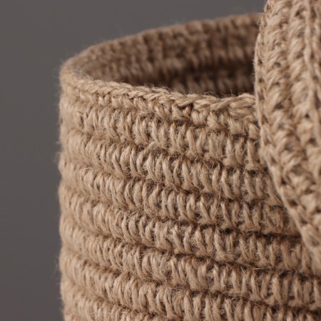 Basket with a lid, 20 x 16 cm, jute-2