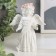 Polystone souvenir "Snowty angel in a lace outfit, with a rose" 12x10.5x4.3 cm