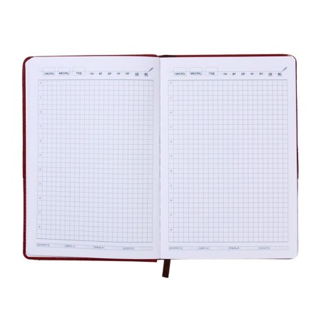 The diary is low, PVC cover, A5 format, 140 sheets in a cage, mix-4