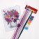 Crossing with a cross with beads "Flowers", a set for creativity, 20 x 25 cm