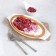 Porcelain dish for Wilmax snacks, 9 × 6 cm, white color
