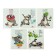 Notebook 48 sheets, in a cage, "cool raccoon", cover covering cardboard, mix