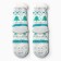 Women's socks with fur inside "Christmas tree", gray color, size 36-40