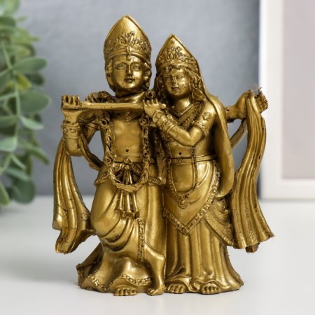 NECSK Polystone "Radha and Krishna" under bronze 12.5x4x9.5 cm