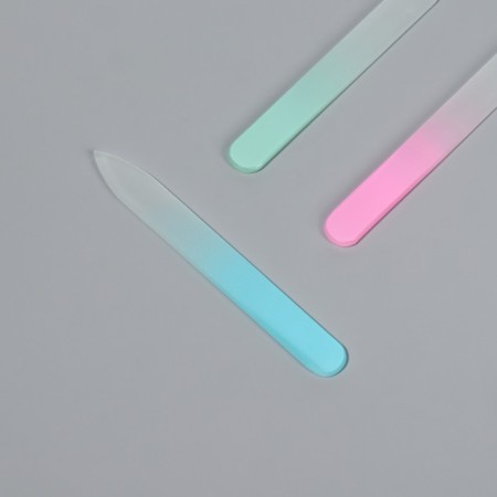 Nail glass file, 9 cm, in a case, color mix-1