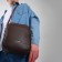 Men's bag over the shoulder, Textura, artificial leather, brown color
