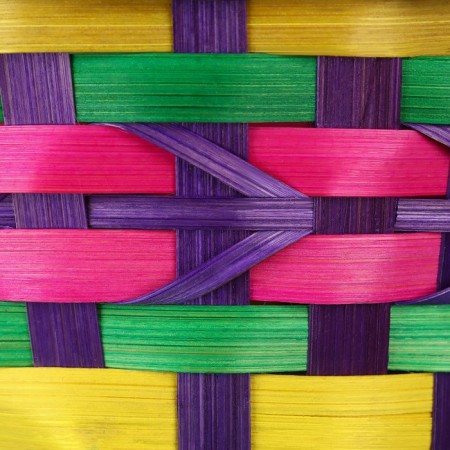 Wicker basket, d19 x 10/32 cm, multi -colored, bamboo-4