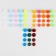 Plastic buttons, d = 12 mm, 180 pcs, in the organized organizer "Flower", color colorful color