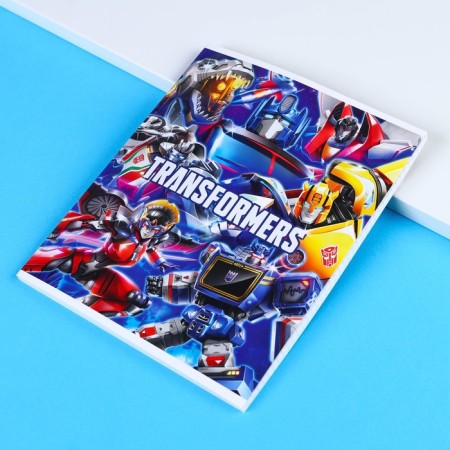 Notebook 48 sheets in a cage, cardboard cover, Transformers, transformers-4