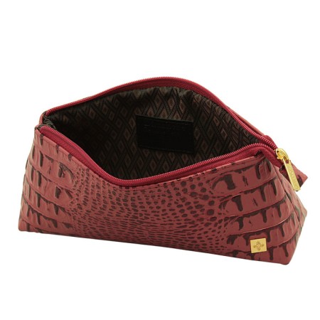 Cosmetic bag with lightning, red color-1
