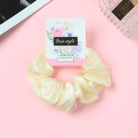 Hair gum "Orbit" Classic grace, 10 cm, milk-1