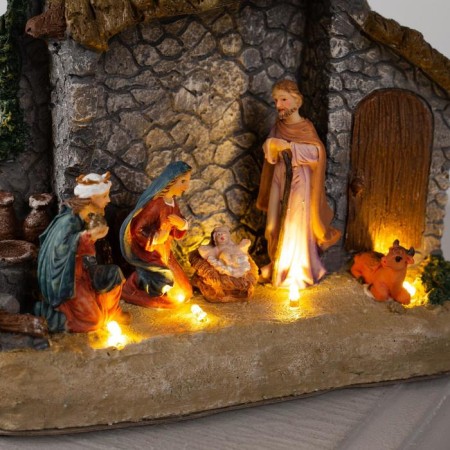 LED Figure "Christmas" 18 × 19 × 8 cm, polystone, AAX3 batteries (not in the kit), a glow of warm white-2