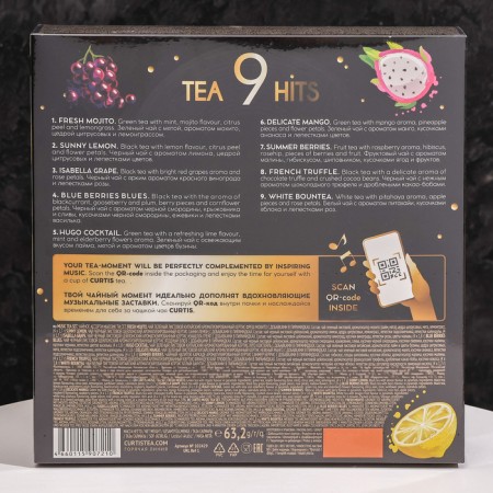Gift set of tea Curtis "Music Tea Set" assorted 9 tastes 36 pcs-1