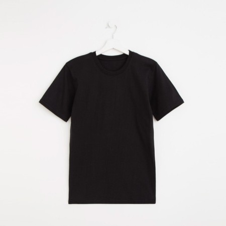 T -shirt male plain, black color, size 56-4
