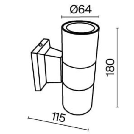 Sconces Outdoor O574WL-02W, 2x50W, 6.4x6.4x18 cm, GU10, white color-6