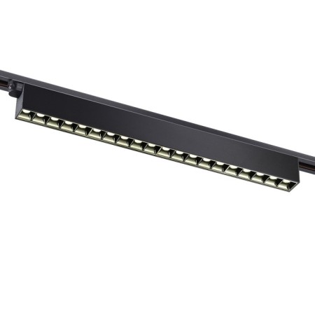 Snow -shaped single -phase three -core LED Novotech. Iter, 30W, LED, 66x580x36 mm, black color-3