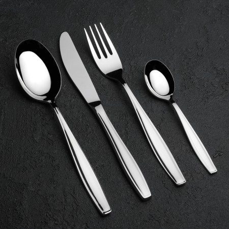A set of cutlery "Cometes", 24 items, thickness 2.5 mm, decorative box, silver color-1