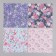 A set of scrapbooking paper 12 sheets 12 designs "summer flowering" 160 grams 15.2x15.2 cm