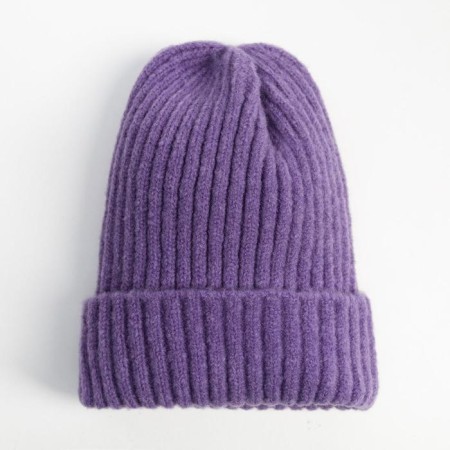 Children's hat minku with lapel rr 50-52, lilac color