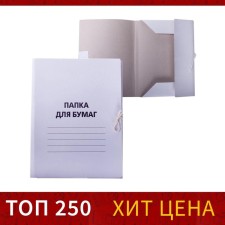 Calligrata ties folder, unlawed cardboard, 220 g/m2, white, up to 200l, white