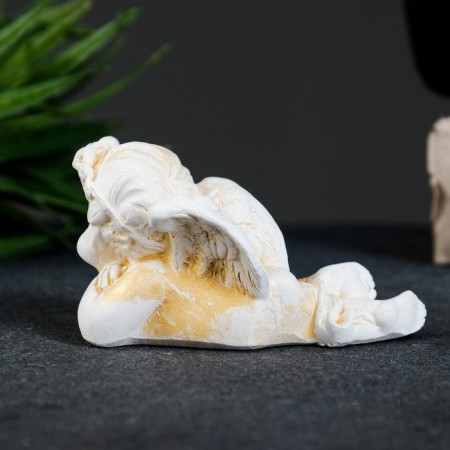 The figure "angel lies on the handles" gilding, 8x4x4cm-2
