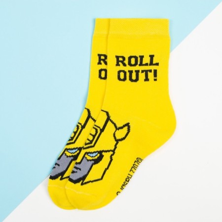 Socks for the boy Bumblebee, Transformers, 16-18 cm, yellow color-1