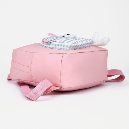 Baby backpack on lightning, 3 outer pockets, pink color-6