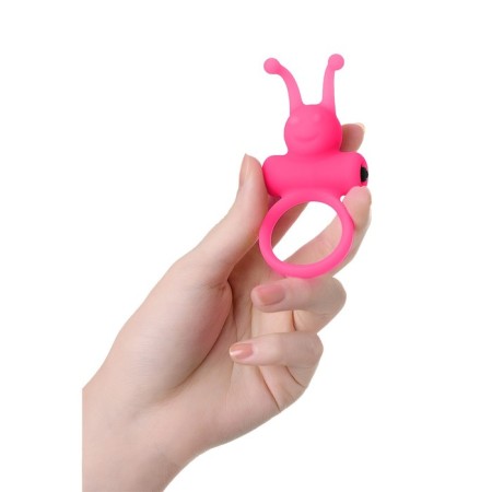 Erectic ring on the penis Eromantica, silicone, pink color, d 3.1 cm-5