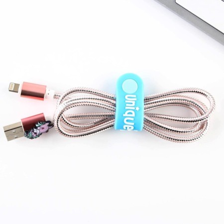 Set of wire holder + Cable for Apple (Lightning) “Happy New Year”, 1a, 1m-2