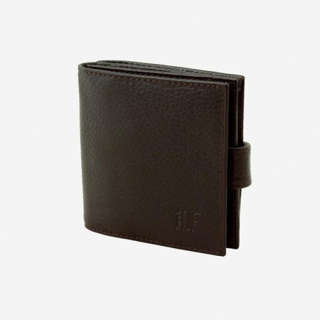 Male purse, valve department, brown color